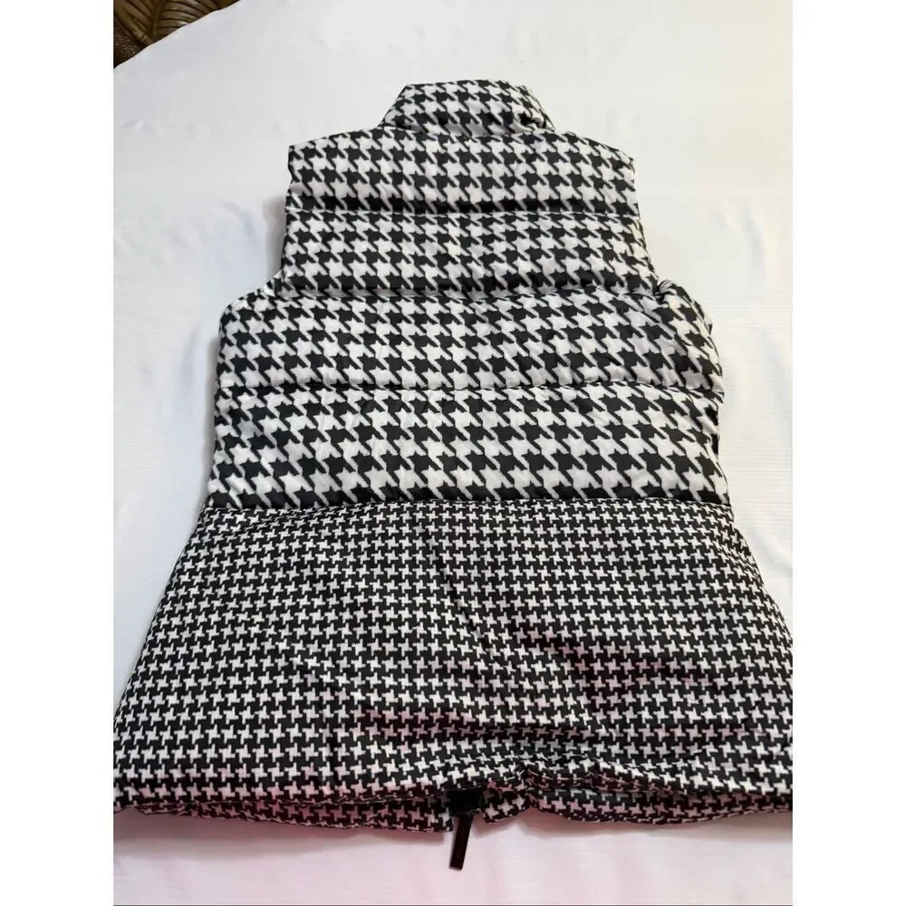 Michael Kors Houndstooth Puffer Vest Women’s Size XS